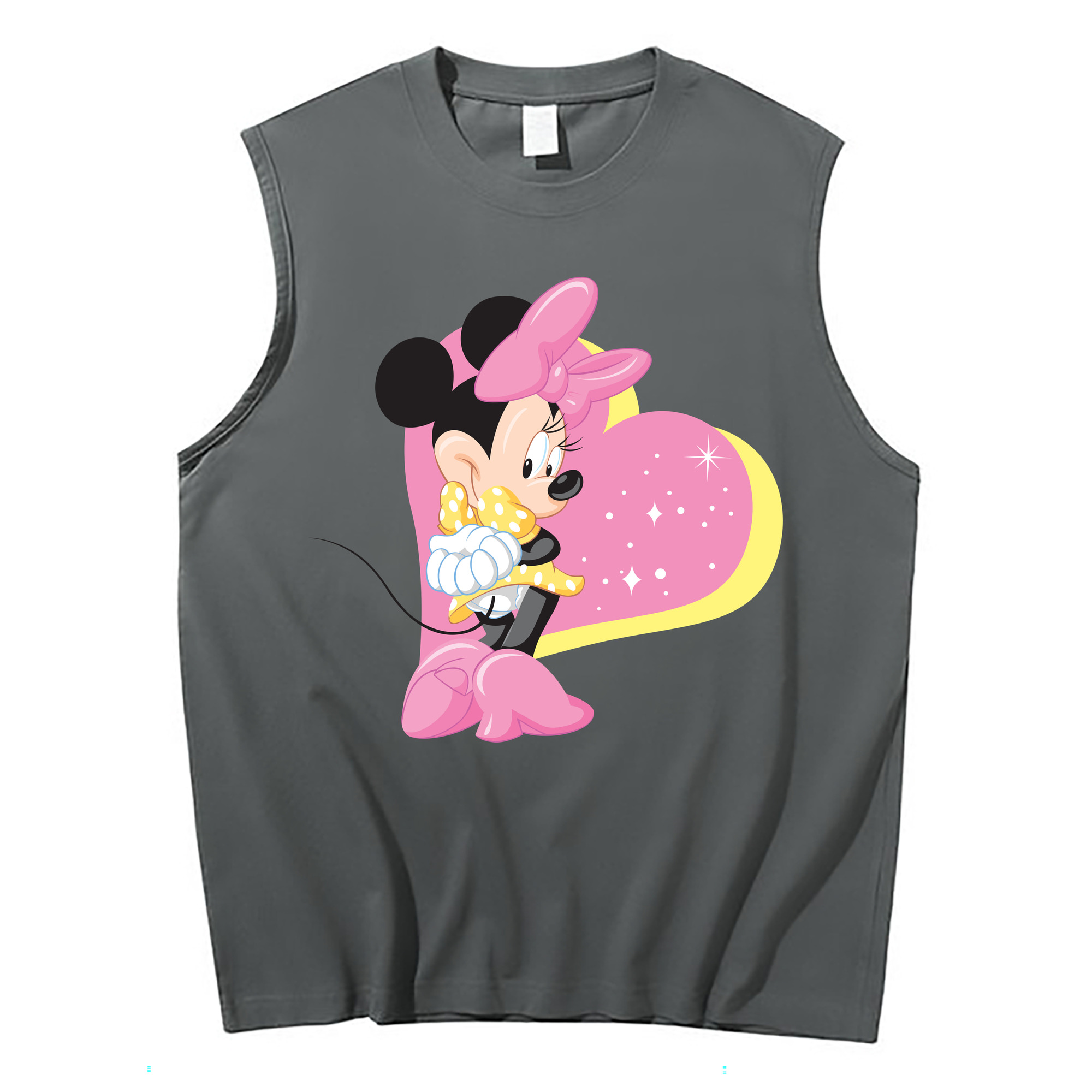 ミッキーマウス Mickey Mouse コットン100％タンクトップ（フロントプリント）